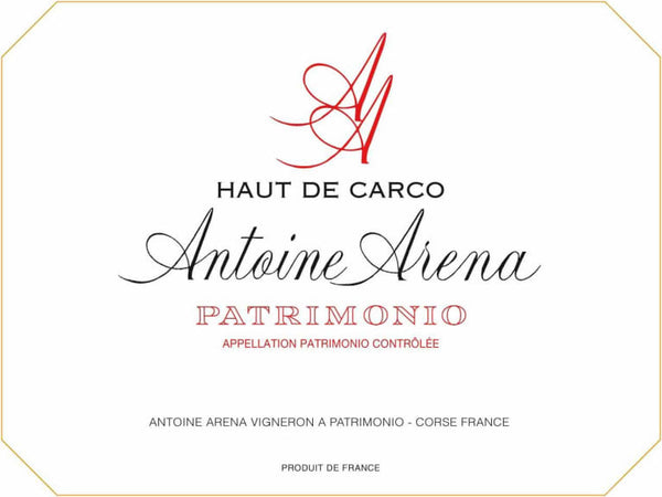 Antoine Arena Patrimonio Hauts de Carco Blanc