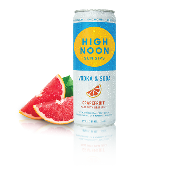 High Noon Grapefruit Hard Seltzer 355ml Can (Pack of 4)