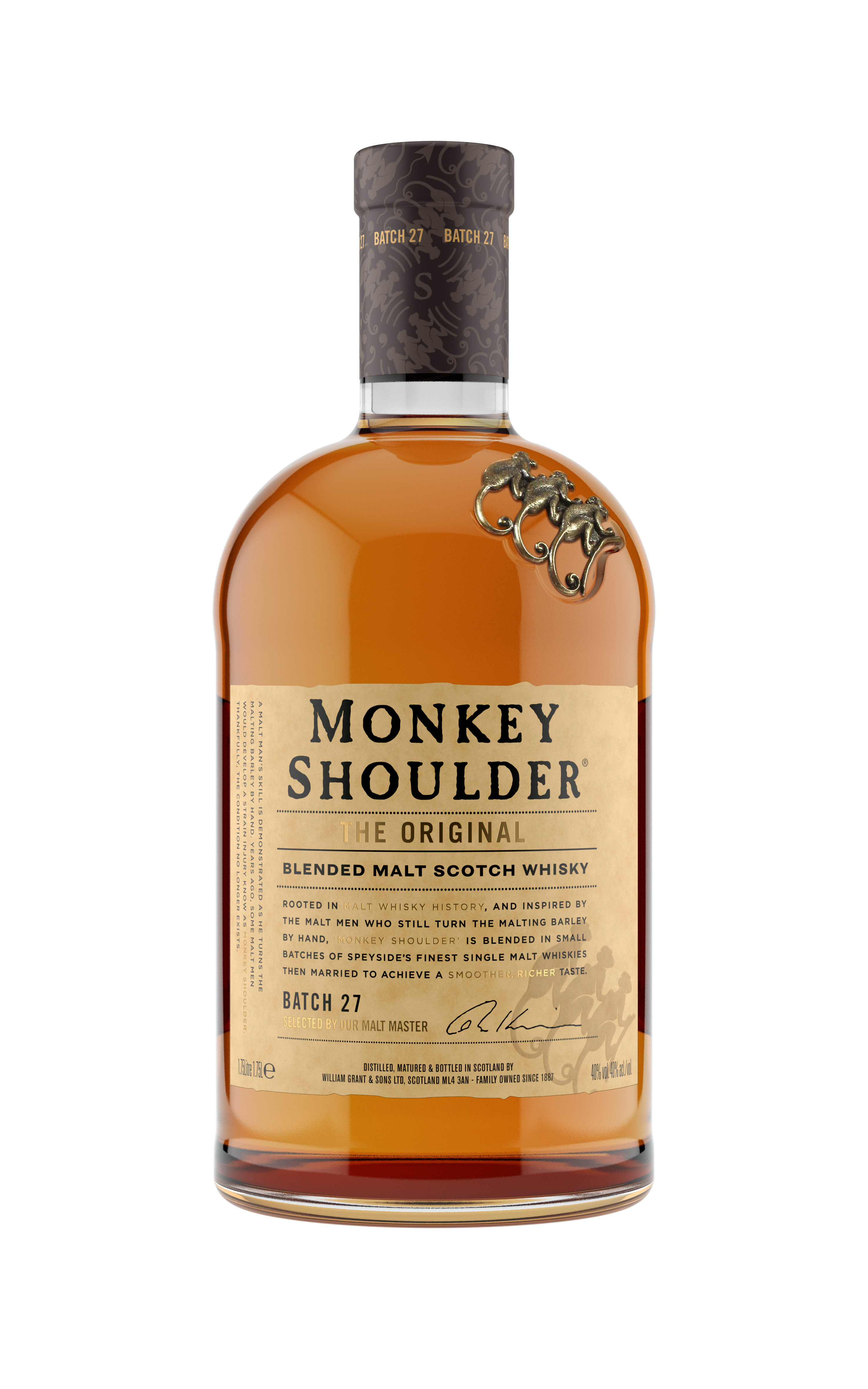 Monkey Shoulder Batch 27 Blended Malt Scotch Whisky Empty