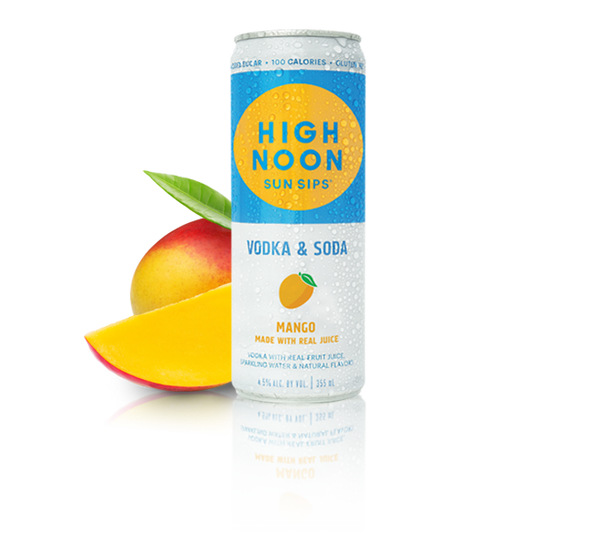 High Noon Mango Hard Seltzer 355ml Can (Pack of 4)
