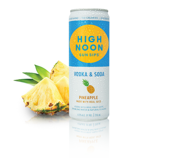 High Noon Pineapple Hard Seltzer 355ml Can (Pack of 4)