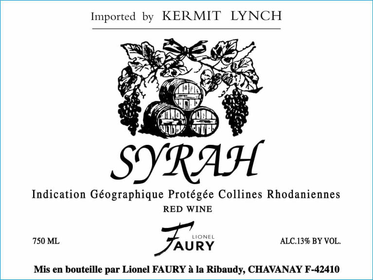Lionel Faury Collines Rhodaniennes Syrah