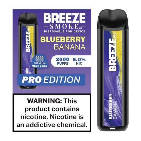 breeze smoke disposable pod ends tobacco Pro Edition zero smoke vape Zero Nicotine