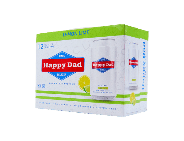 Happy Dad Hard Seltzer Lemon Lime (Pack of 12)