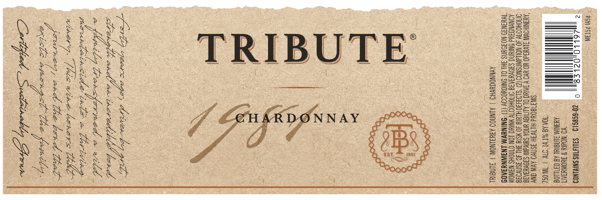 Tribute Chardonnay, Monterey County