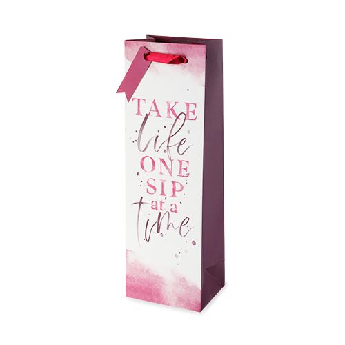 One Sip At A Time Single-bottle Wine Bag