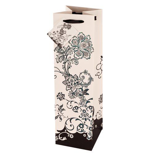 Floral Chic Wine Bag by Cakewalk