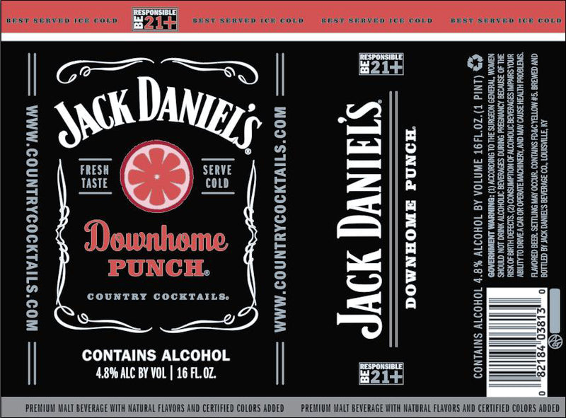 Jack Daniel's Country Cocktails Downhome Punch 16oz Can