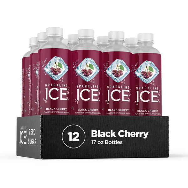 Sparkling Ice Black Cherry, 17 fl oz Bottles (Pack of 12)