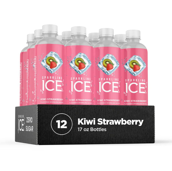Sparkling Ice Kiwi Strawberry, 17 fl oz Bottles (Pack of 12)