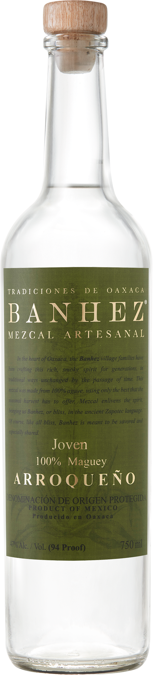 BANHEZ MEZCAL JOVEN ARROQUENO Mezcal BeverageWarehouse