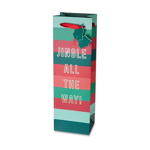 Jingle All The Way Single-Bottle Wine Bag by Cakewalk