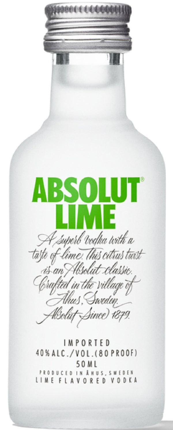 ABSOLUT LIME 50ML SLEEVE (12 BOTTLES)