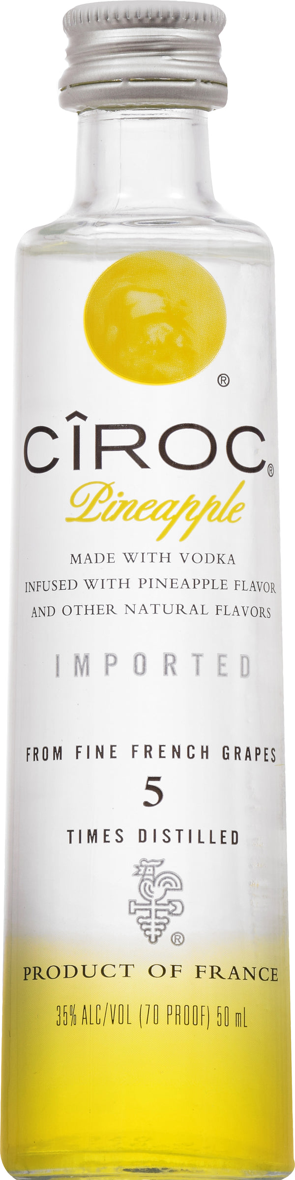 CIROC PINEAPPLE 50ML SLEEVE (12 BOTTLES)