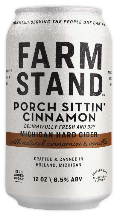Farm Stand Hard Cider Porch Sittin' Cinnamon 355ml Can (Pack of 4)