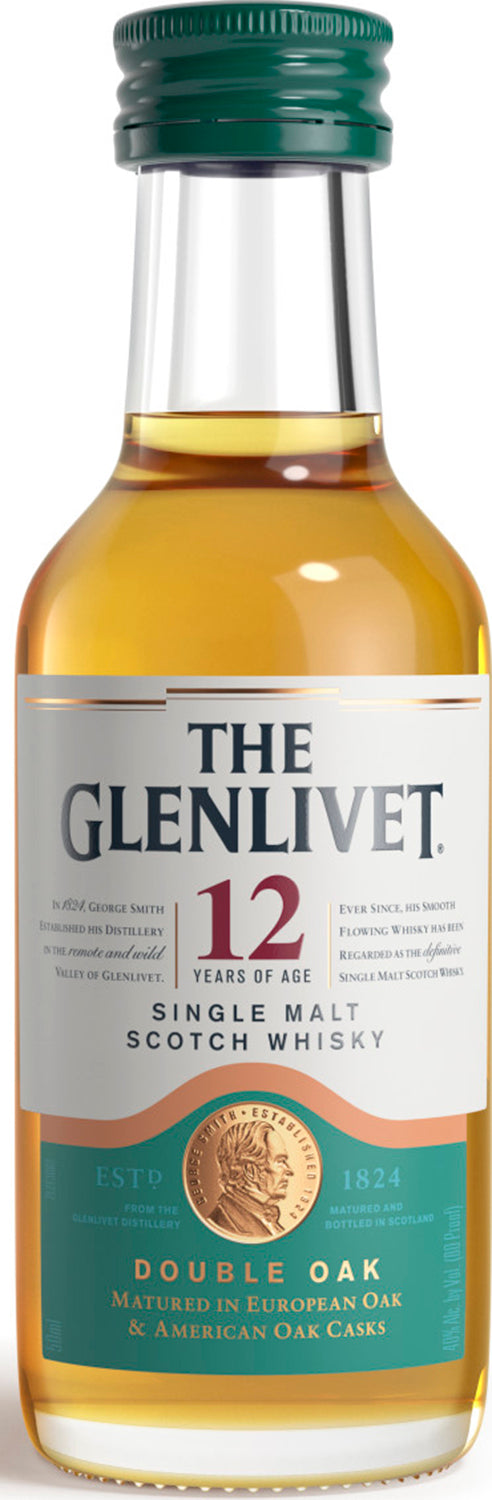 GLENLIVET-12 YR 50ML SLEEVE (12 BOTTLES)