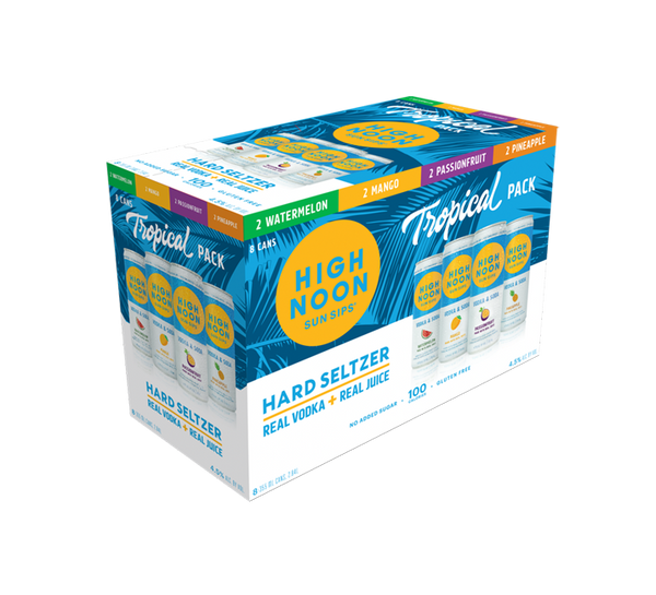 High Noon Seltzer "Tropical" Variety Pack 355ml Can (Pack of 8)