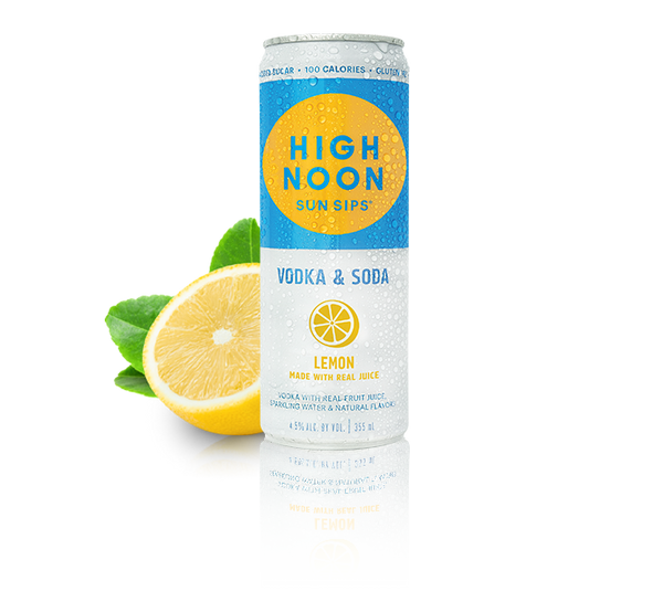 High Noon Lemon Hard Seltzer 355ml Can (Pack of 4)