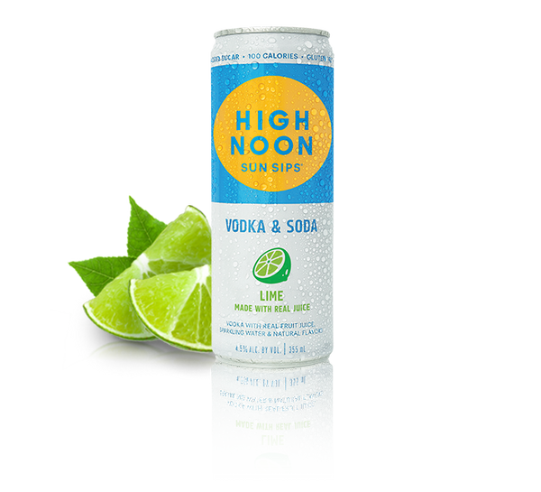 High Noon Lime Hard Seltzer 355ml Can (Pack of 4)