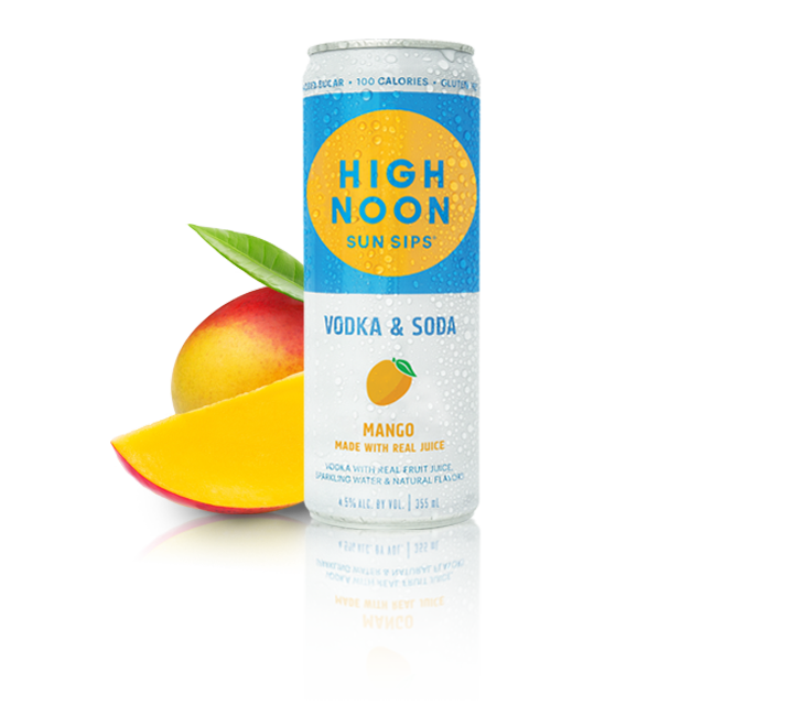 High Noon Mango Hard Seltzer 355ml Can (Pack of 4)