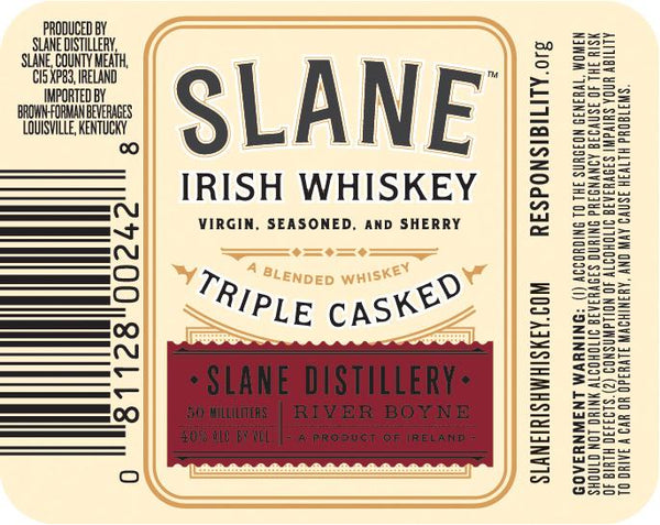 SLANE IRISH WHISKEY PL 50ML SLEEVE (10 BOTTLES)