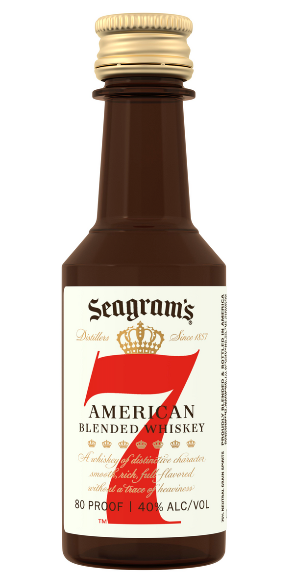 SEAGRAM'S 7 CROWN 50ML SLEEVE (10 BOTTLES)