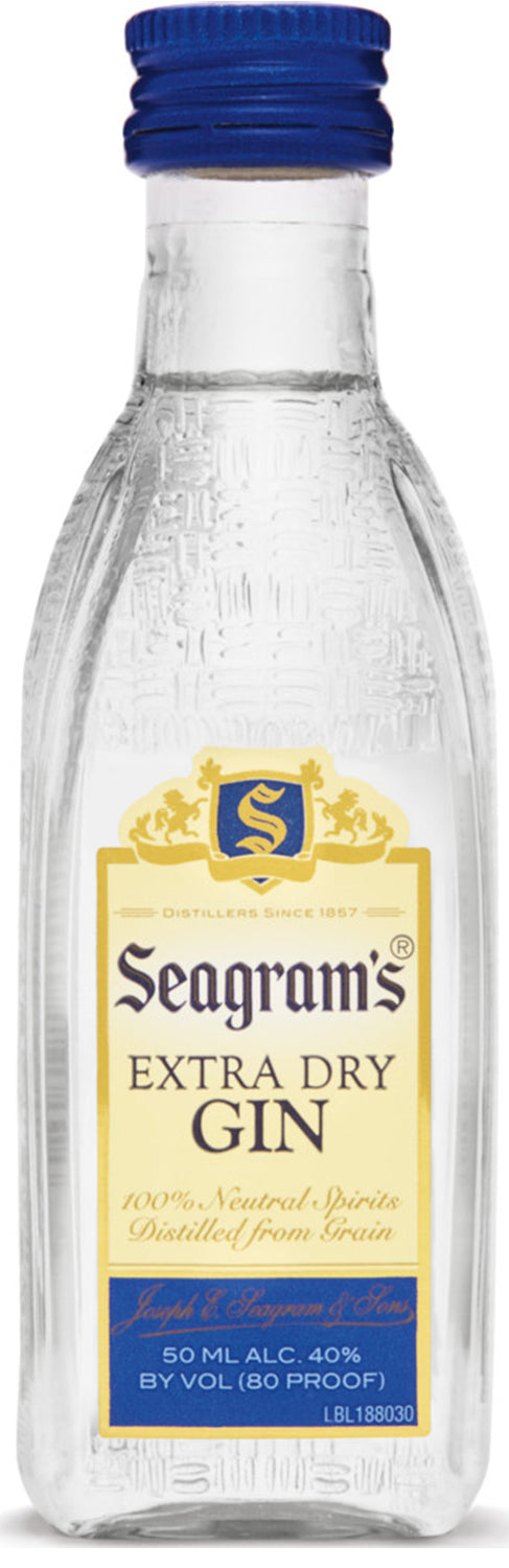 SEAGRAM'S EXTRA DRY 50ML SLEEVE (10 BOTTLES)