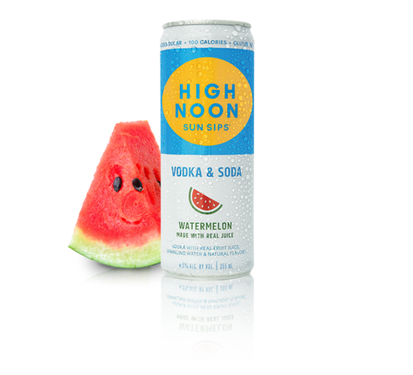 High Noon Watermelon Hard Seltzer 355ml Can (Pack of 4)