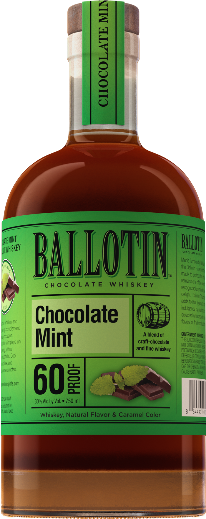 BALLOTIN CHOCOLATE MINT WHSKY Flavored Whiskey BeverageWarehouse