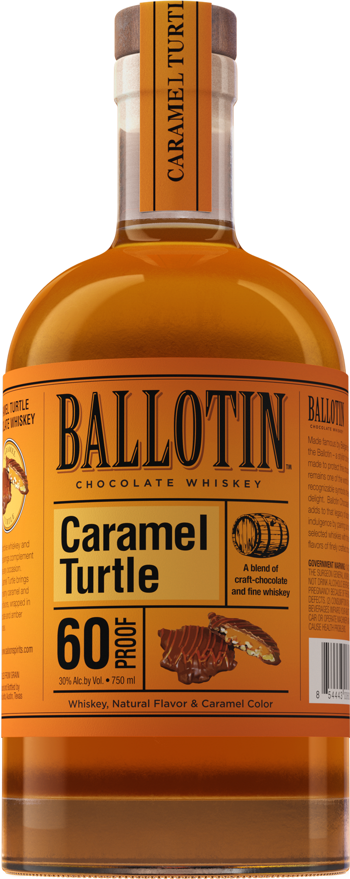 BALLOTIN CARAMEL TURTLE WHSKY Flavored Whiskey BeverageWarehouse