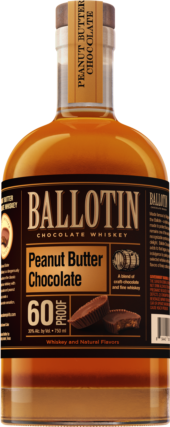 BALLOTIN PEANUT BUTTER CHOCOLA Flavored Whiskey BeverageWarehouse