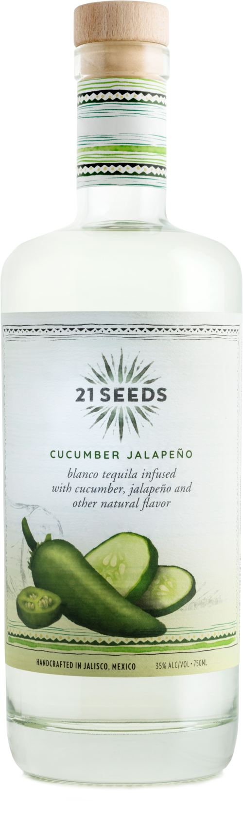 21 SEEDS CUCUMBER JALAPENO Flavored Tequila BeverageWarehouse