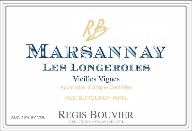 Regis Bouvier Marsannay Rouge Longeroies RED