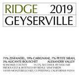 Ridge 'Geyserville', Alexander Valley