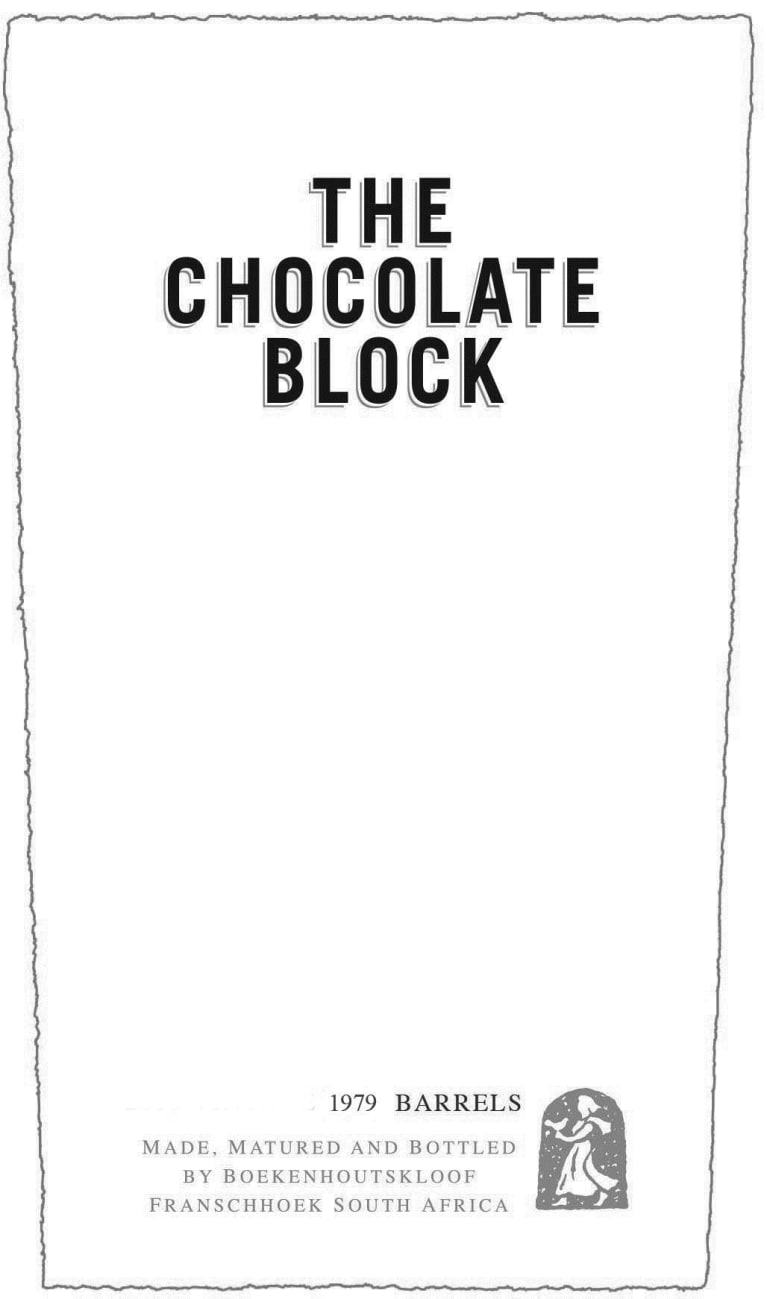 Boekenhoutskloof The Chocolate Block (Red Rhone Bl.) – BeverageWarehouse