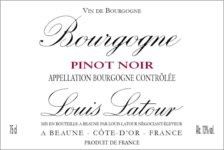 Louis Latour Pinot Noir Bourgogne