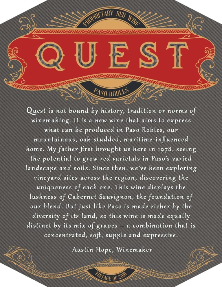 Quest Proprietary Red, Paso Robles