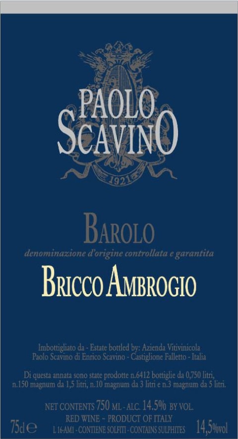 Paolo Scavino Barolo Bricco Ambrogio